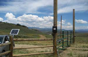 Solar electric gate